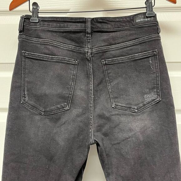 Union Bay Black High Rise Distressed Jeans sz 13 - Picture 1 of 6